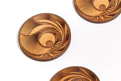 Art Deco Natural / Alder Wood Coaster Set - CosmicBlueprint7