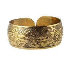 Tibetan Bronze Metal Carving Flower Elephant Cuff Bracelets& Bangles For Women Jewelry Gift - CosmicBlueprint7
