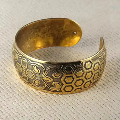 Tibetan Bronze Metal Carving Flower Elephant Cuff Bracelets& Bangles For Women Jewelry Gift - CosmicBlueprint7