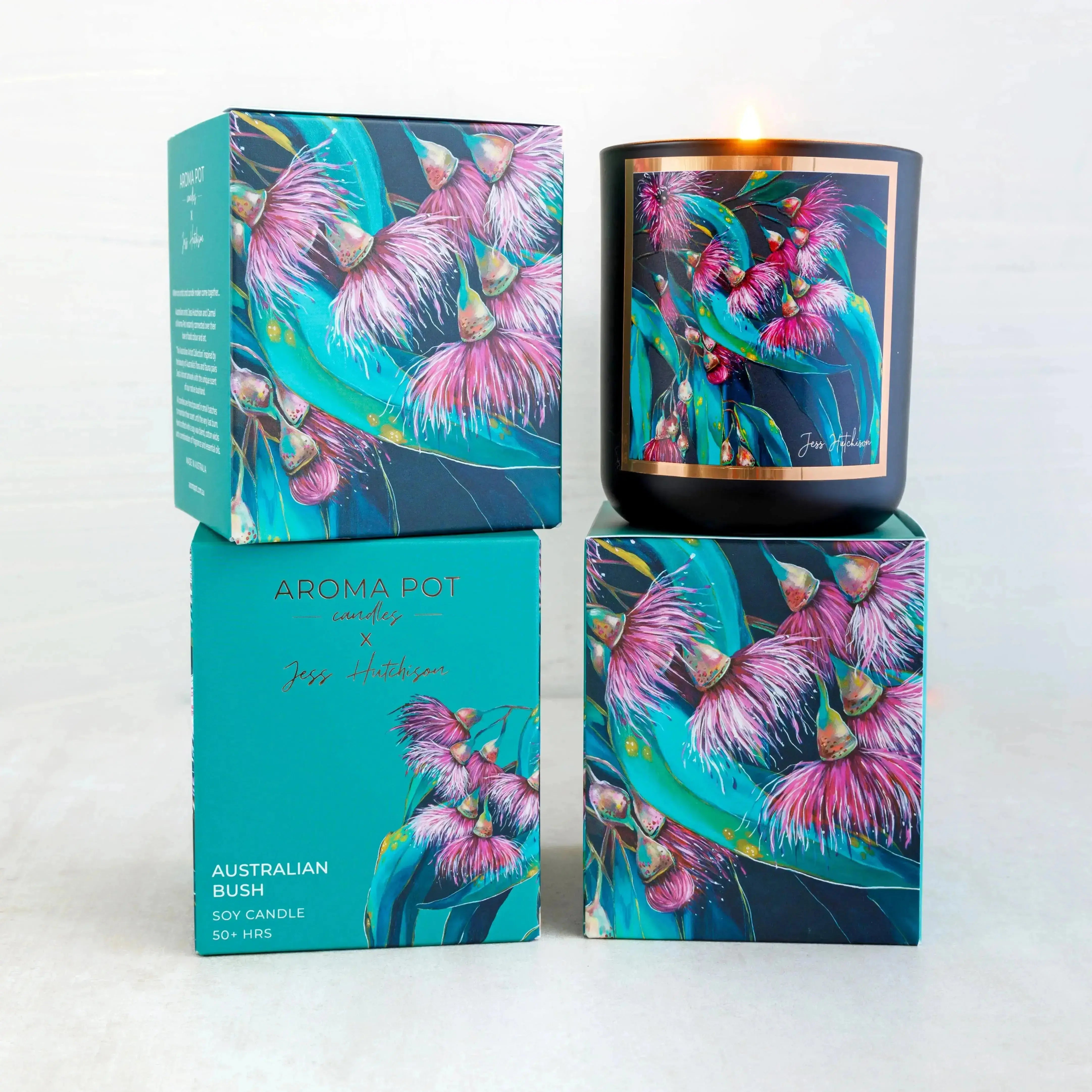 50+hrs Australian artist soy candle - Desert Lime - CosmicBlueprint7