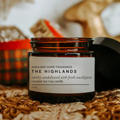 Highland Home Fragrance - The Highlands | Eucalyptus & Sandalwood - 50g Soy Candle - CosmicBlueprint7