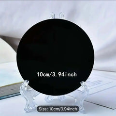 lack Obsidian Mirror - Sacred Scrying & Home Protection Shield