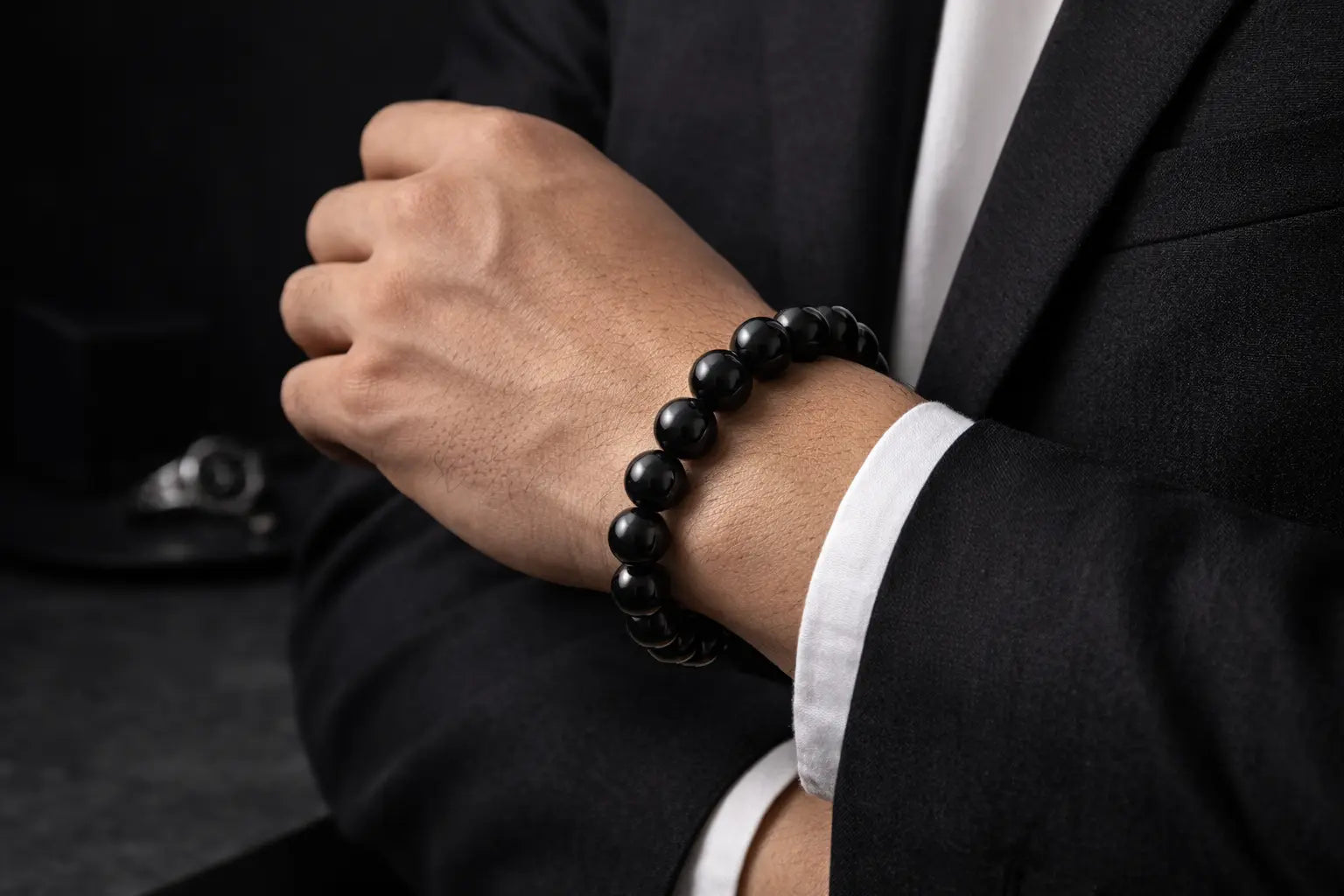 Black Onyx Bracelet - Men's Protection Bracelet with Gift Packaging CosmicBlueprint7