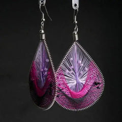 Stunning woven earring (Silk Tread)handmade products - CosmicBlueprint7