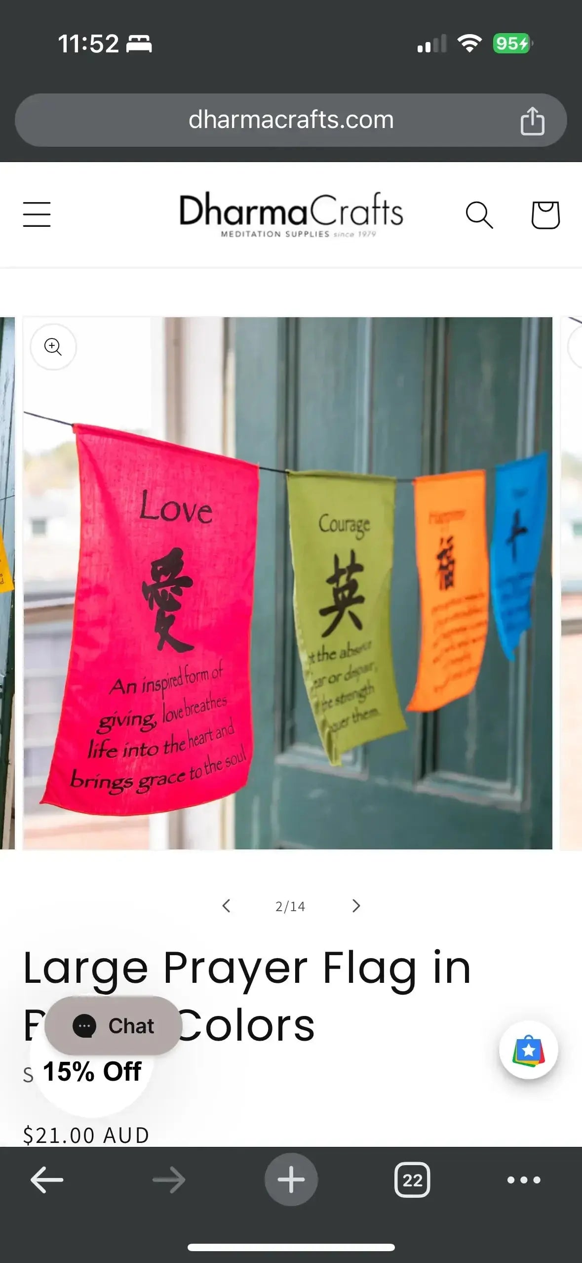Large Prayer Flag in Bright Colors - CosmicBlueprint7