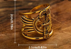 Egyptian Ankh Ring - Sacred Symbol Statement Ring - CosmicBlueprint7