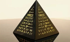 Egyptian Hieroglyphic Crystal Pyramid - Sacred Geometry Energy Tool - CosmicBlueprint7