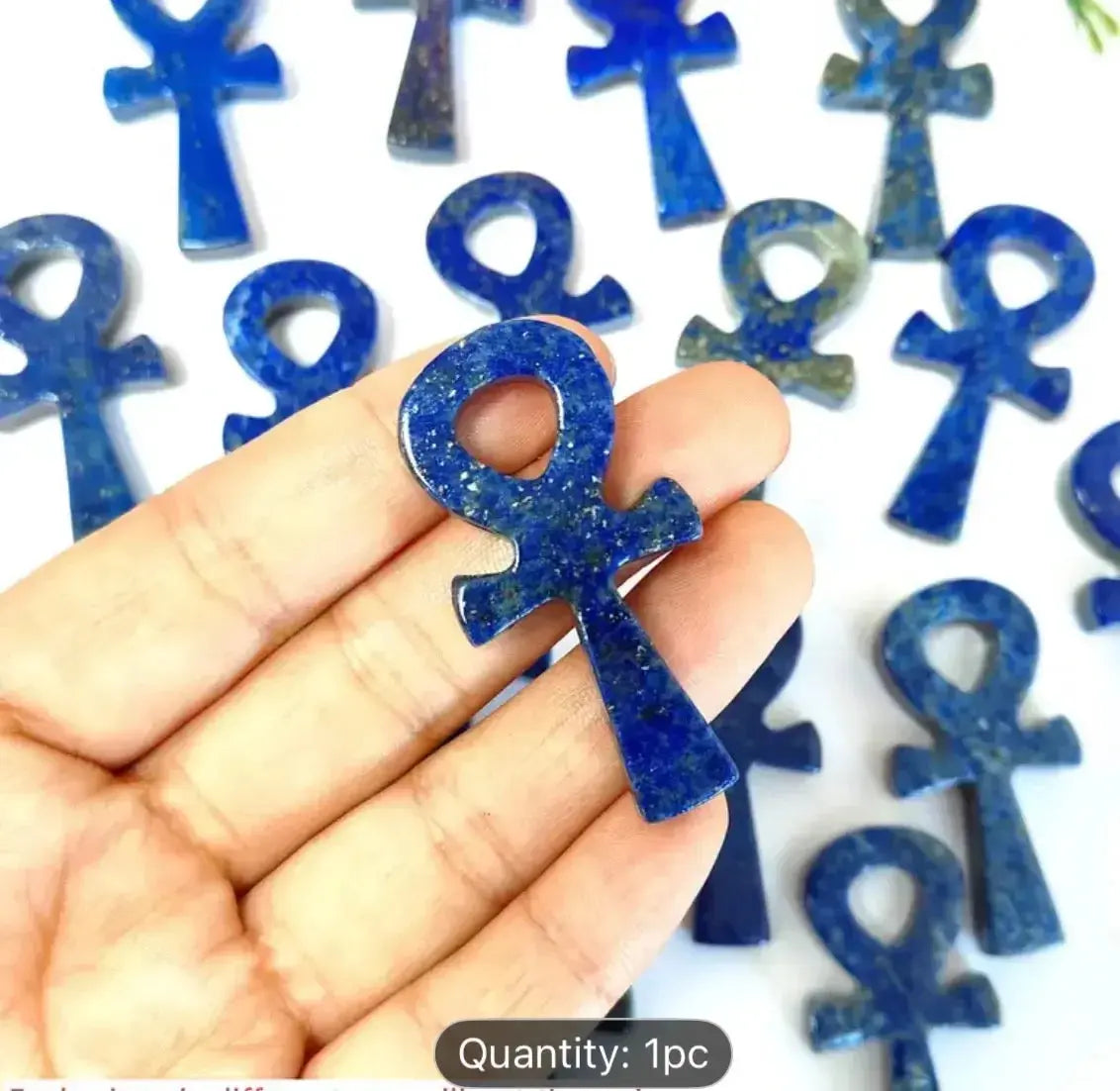 Lapis Lazuli Ankh Symbol - Egyptian Key of Life - CosmicBlueprint7