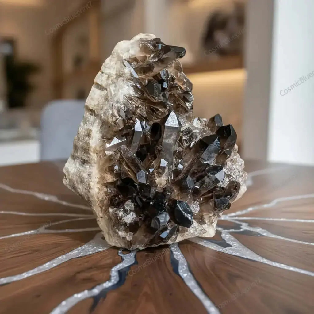 Smoky Quartz Crystal Cluster - Grounding & Detox (100-150g Random) - CosmicBlueprint7