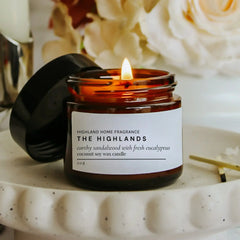 Highland Home Fragrance - The Highlands | Eucalyptus & Sandalwood - 50g Soy Candle - CosmicBlueprint7