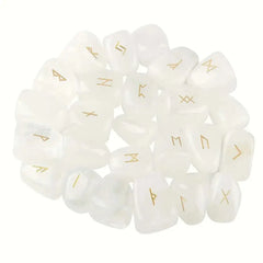 Amethyst Rune Stones 25Pcs Natural Stone Crystal Runes - CosmicBlueprint7