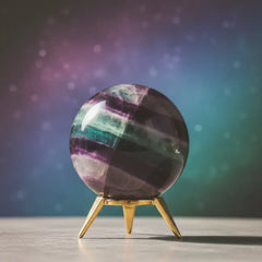 Fluorite Crystal Sphere on Stand