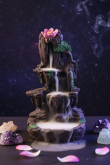 Lotus Mountain Backflow Incense Burner – Waterfall Smoke Incense Holder
