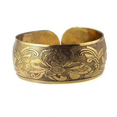 Tibetan Bronze Metal Carving Flower Elephant Cuff Bracelets& Bangles For Women Jewelry Gift - CosmicBlueprint7