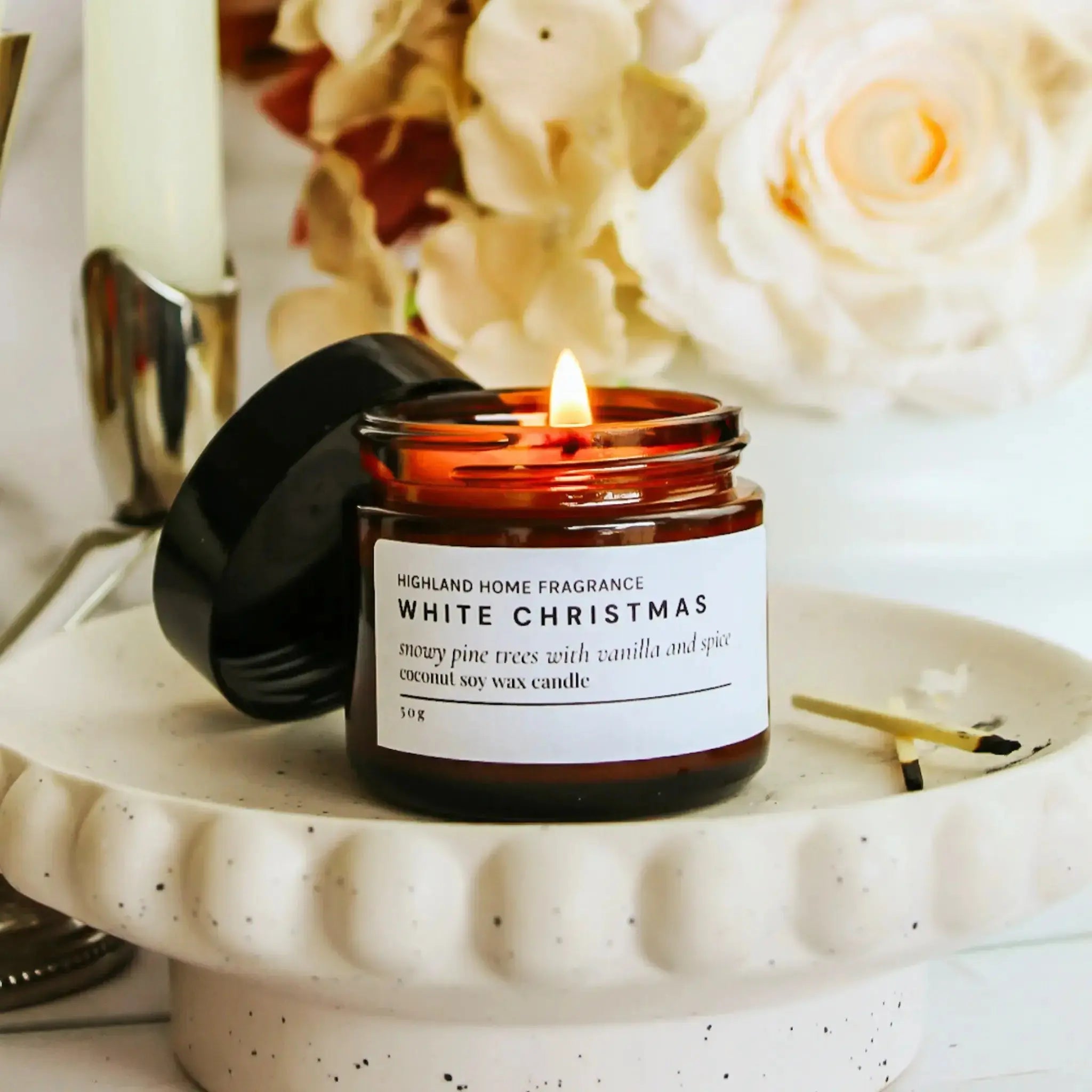 White Christmas | Pine & Vanilla | 50g Mini Candle - CosmicBlueprint7