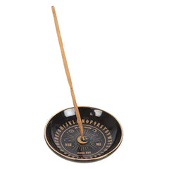 Black And Gold Talking Board Ceramic Incense Holder - CosmicBlueprint7