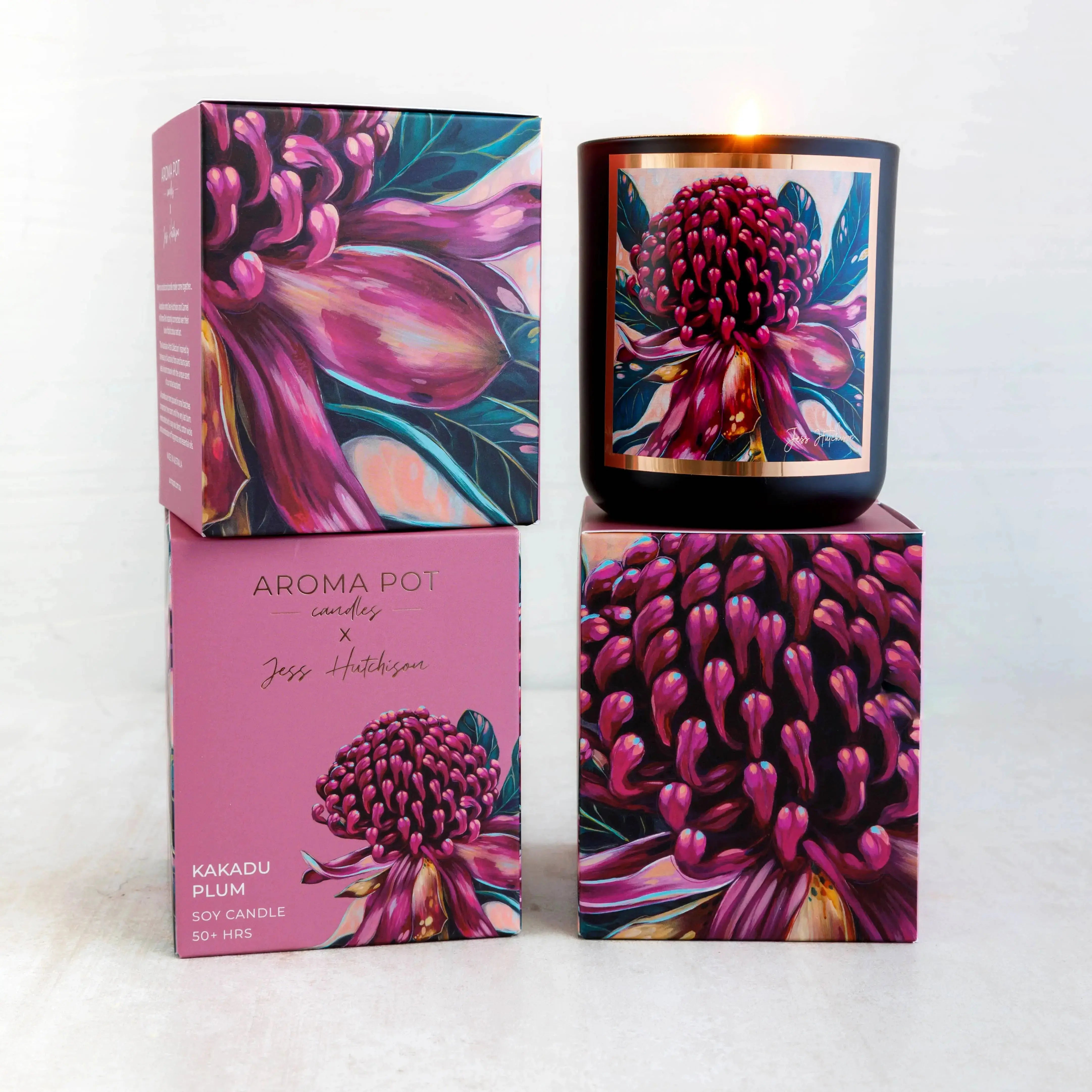 50+hrs Australian artist soy candle - Kakadu plum - CosmicBlueprint7