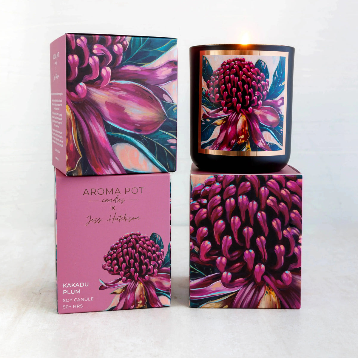50+hrs Australian artist soy candle - Kakadu plum - CosmicBlueprint7