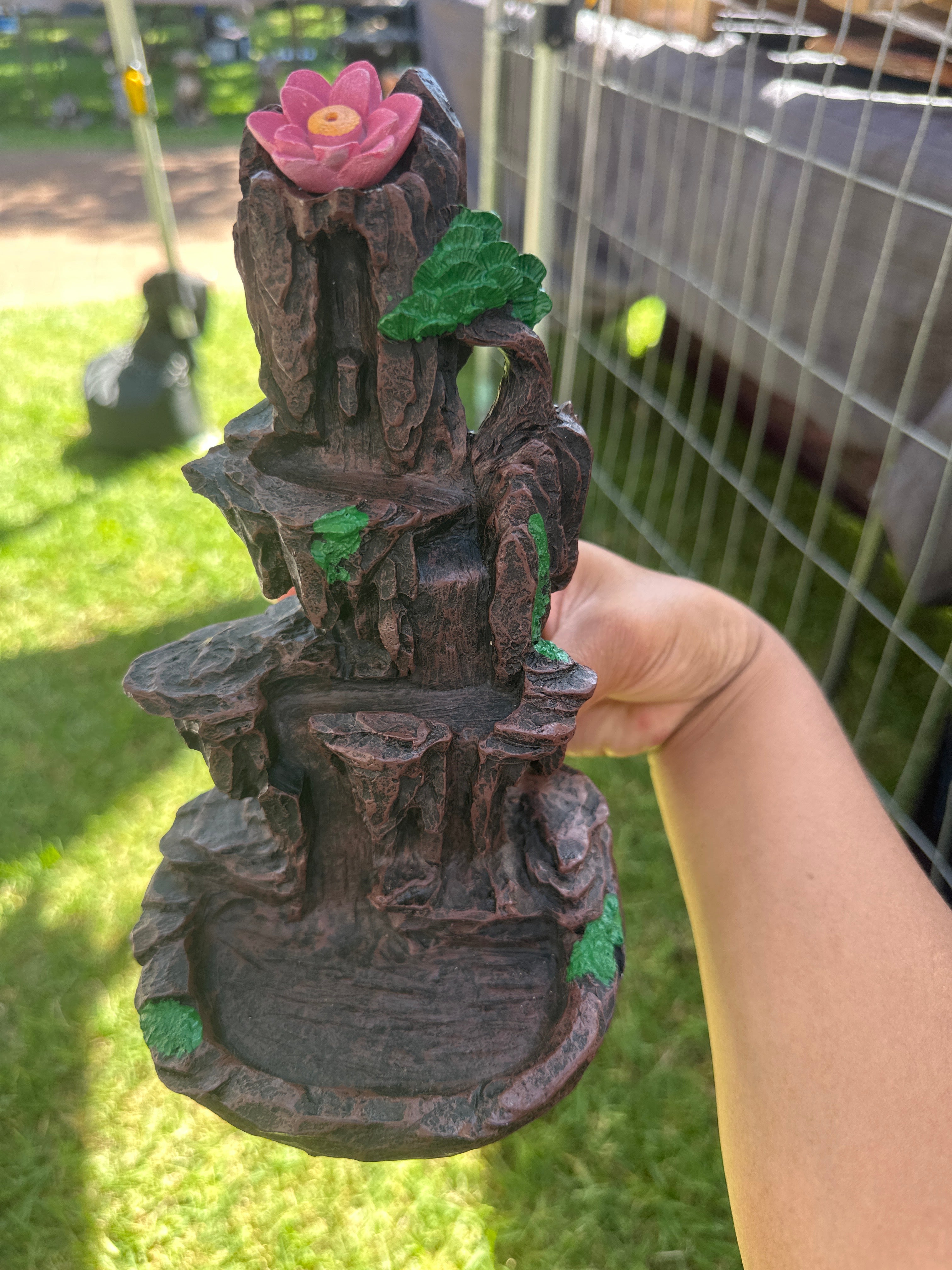 Lotus Mountain Backflow Incense Burner – Waterfall Smoke Incense Holder