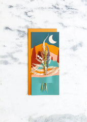 Mountains | Dried Floral Greeting Card - CosmicBlueprint7