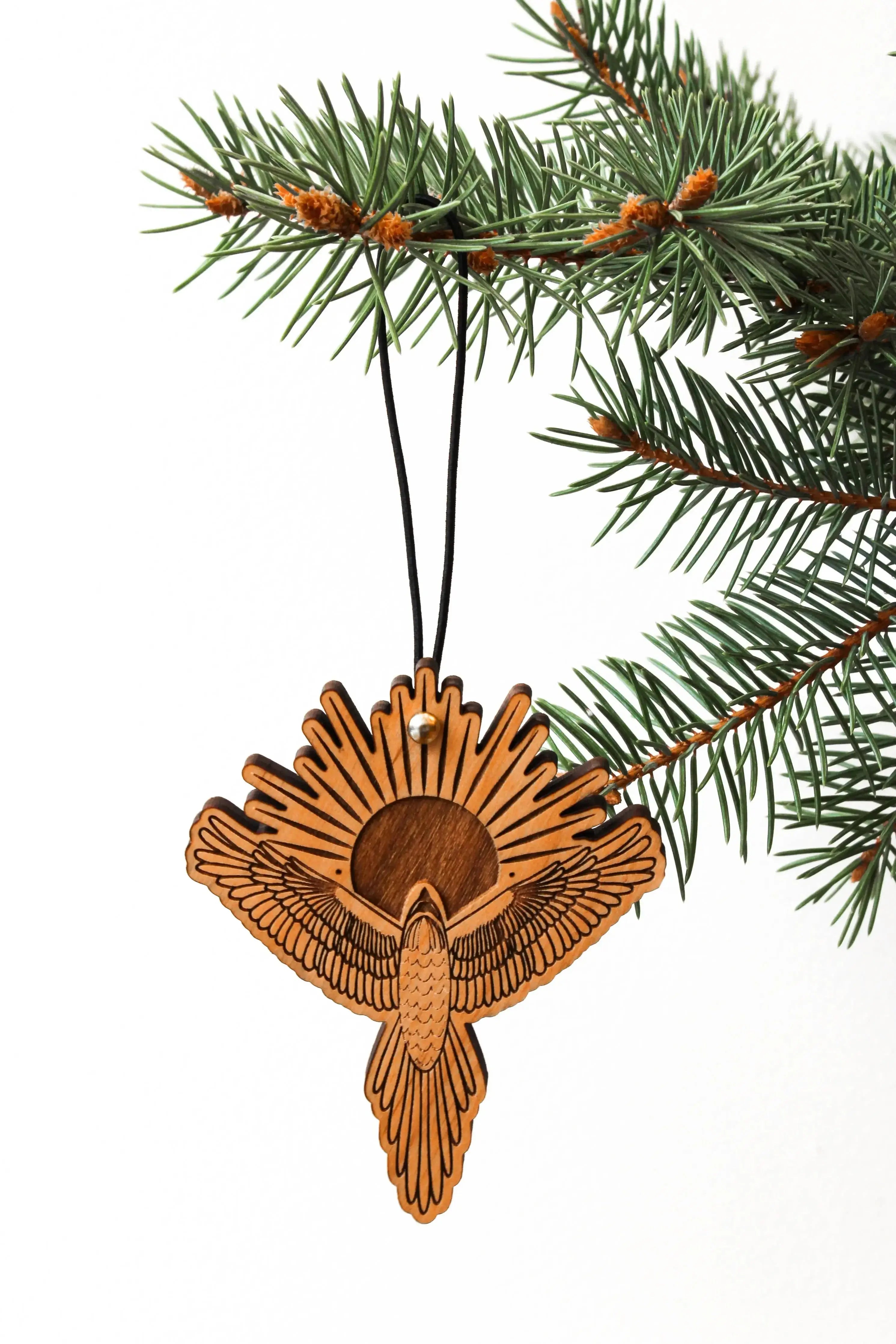 Sunburst Bird | Wood Ornament - CosmicBlueprint7