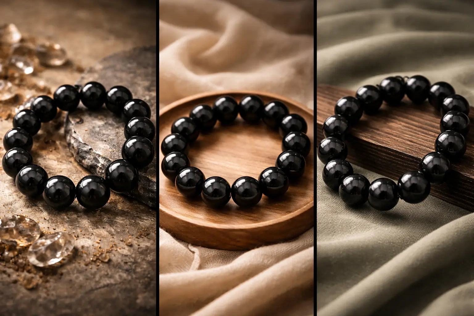 Black Obsidian Bracelet - Protection & Grounding Crystal CosmicBlueprint7