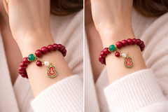❤️ 1. Fortune & Prosperity (Red + Gold “福” Charm)