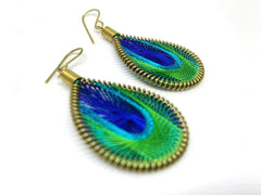 Stunning woven earring (Silk Tread)handmade products - CosmicBlueprint7