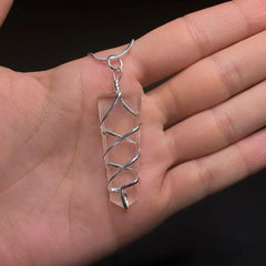 Clear Quartz Unique wire wrap - CosmicBlueprint7