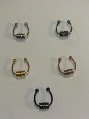 Magnetic Nose Stud Set - 5pcs Fashionable Nose Rings - CosmicBlueprint7