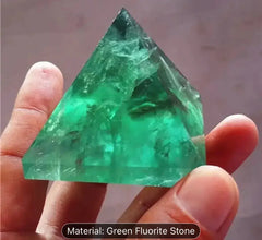 Green Fluorite Pyramid - Natural Crystal Stone 3cm - CosmicBlueprint7