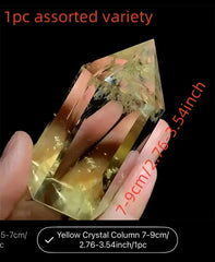 Yellow Crystal Column - Natural Citrine Tower 7-9cm - CosmicBlueprint7