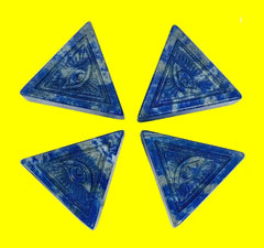 Lapis Lazuli Eye of Ra Pyramid - Third Eye Activation & Wisdom (5cm) - CosmicBlueprint7