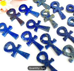Lapis Lazuli Ankh Symbol - Egyptian Key of Life - CosmicBlueprint7