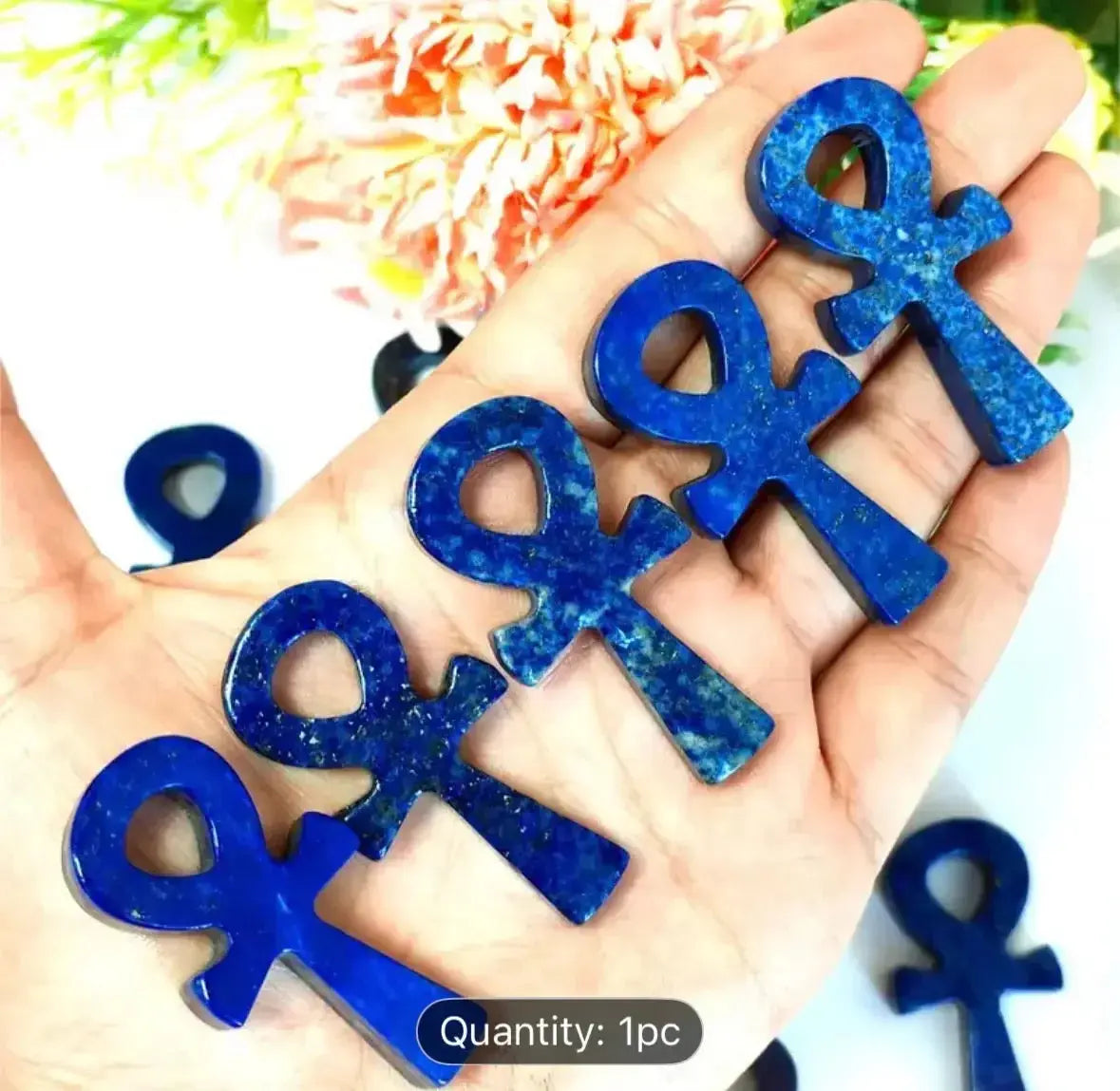 Lapis Lazuli Ankh Symbol - Egyptian Key of Life - CosmicBlueprint7