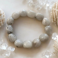 White Moss Agate Bracelet - CosmicBlueprint7