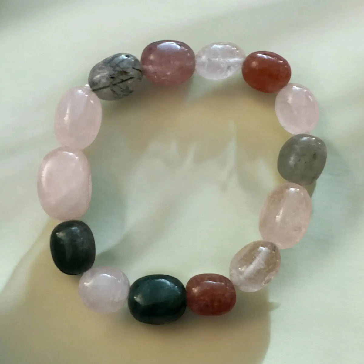 Sakura Gemstone Multi Coloured Crystal Bracelet - CosmicBlueprint7