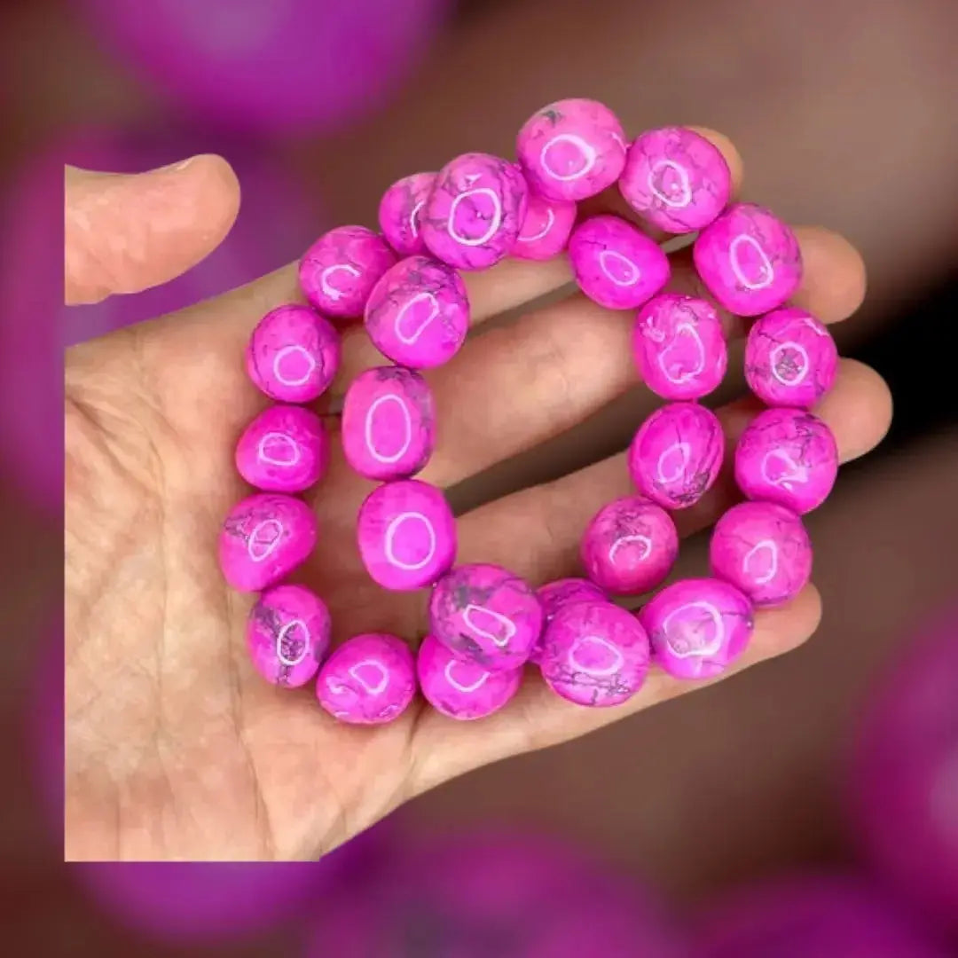 Pink Howlite Bracelet - CosmicBlueprint7
