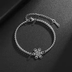 Metatron Cube Bracelet UNISEX Stainless Steel Archangel Day Bracelet Fashion Sacred Geometry Amulet Jewelry Gift - CosmicBlueprint7