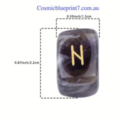 Amethyst Rune Stones 25Pcs Natural Stone Crystal Runes - CosmicBlueprint7