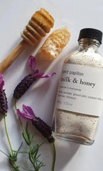 Milk & Honey Bath Milk: 100 Grams Glass Bottle - CosmicBlueprint7