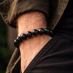 Black Obsidian Bracelet - Protection & Grounding Crystal
