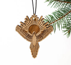 Sunburst Bird | Wood Ornament - CosmicBlueprint7