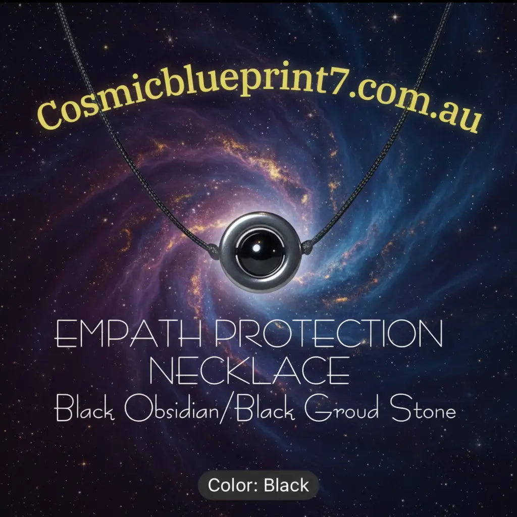 Cosmic Elegant Black Obsidian Hematite Necklace