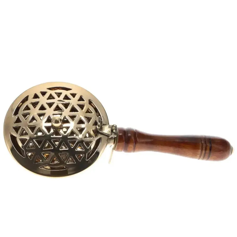 INCENSE BURNER - Brass Flower of Life - CosmicBlueprint7