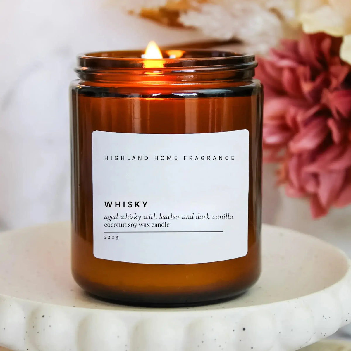 Whisky | Whisky & Leather - 220g CocoSoy Candle - CosmicBlueprint7