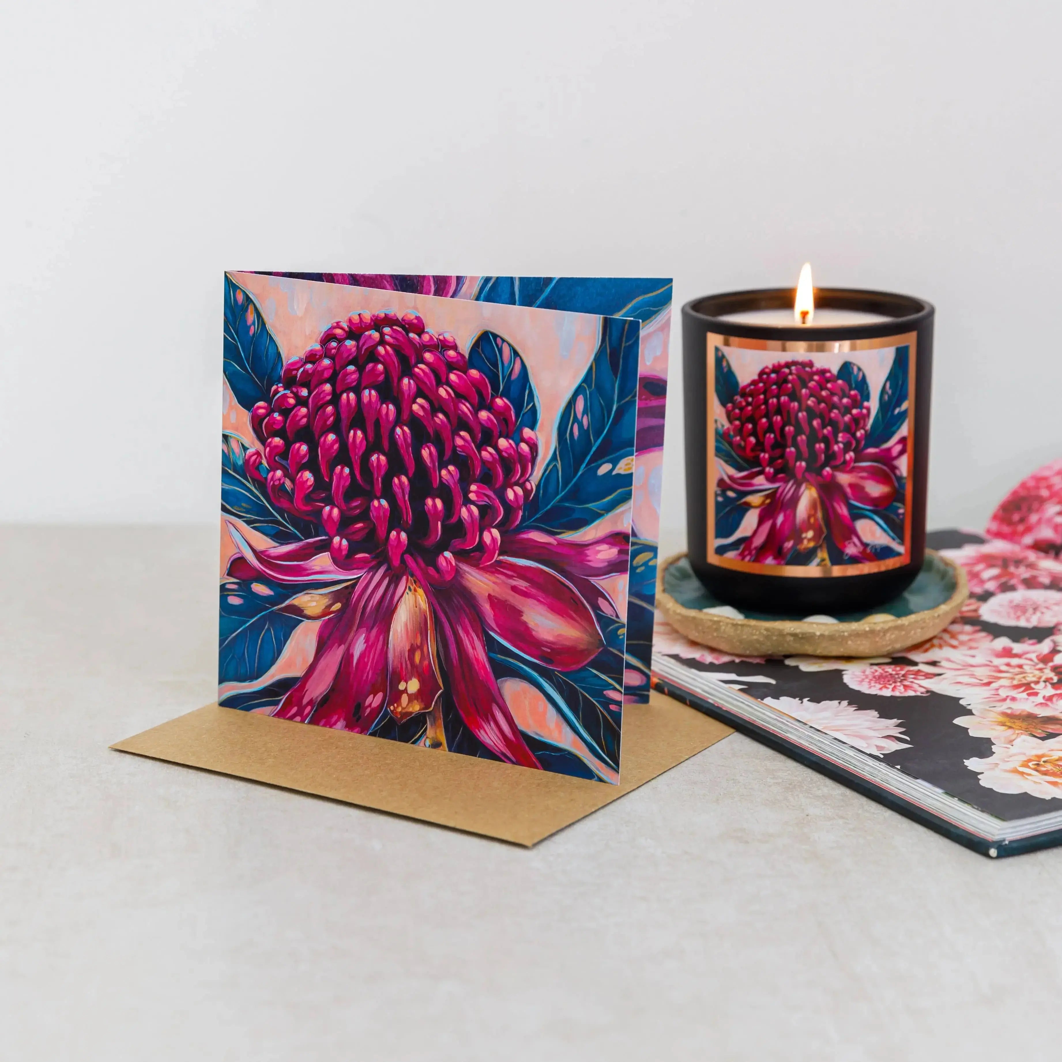 50+hrs Australian artist soy candle - Kakadu plum - CosmicBlueprint7