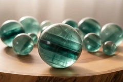 Green Fluorite Sphere - Natural Crystal Ball 59.2mm - CosmicBlueprint7