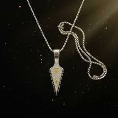 Silver Arrowhead Eye of Horus Necklace