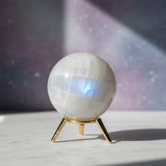 Moonstone Crystal Sphere on Stand - Professional